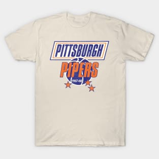 Retro Defunct Pittsburgh Pipers Basketball T-Shirt